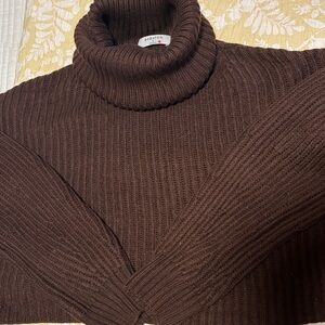 Babaton Rich Brown Turtleneck Sweater